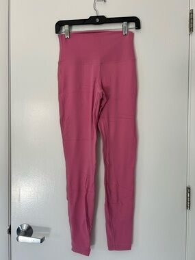 Lululemon Align HR Pant 28" High-Rise Sz 6 Pink Nulu Fabric Worn Once